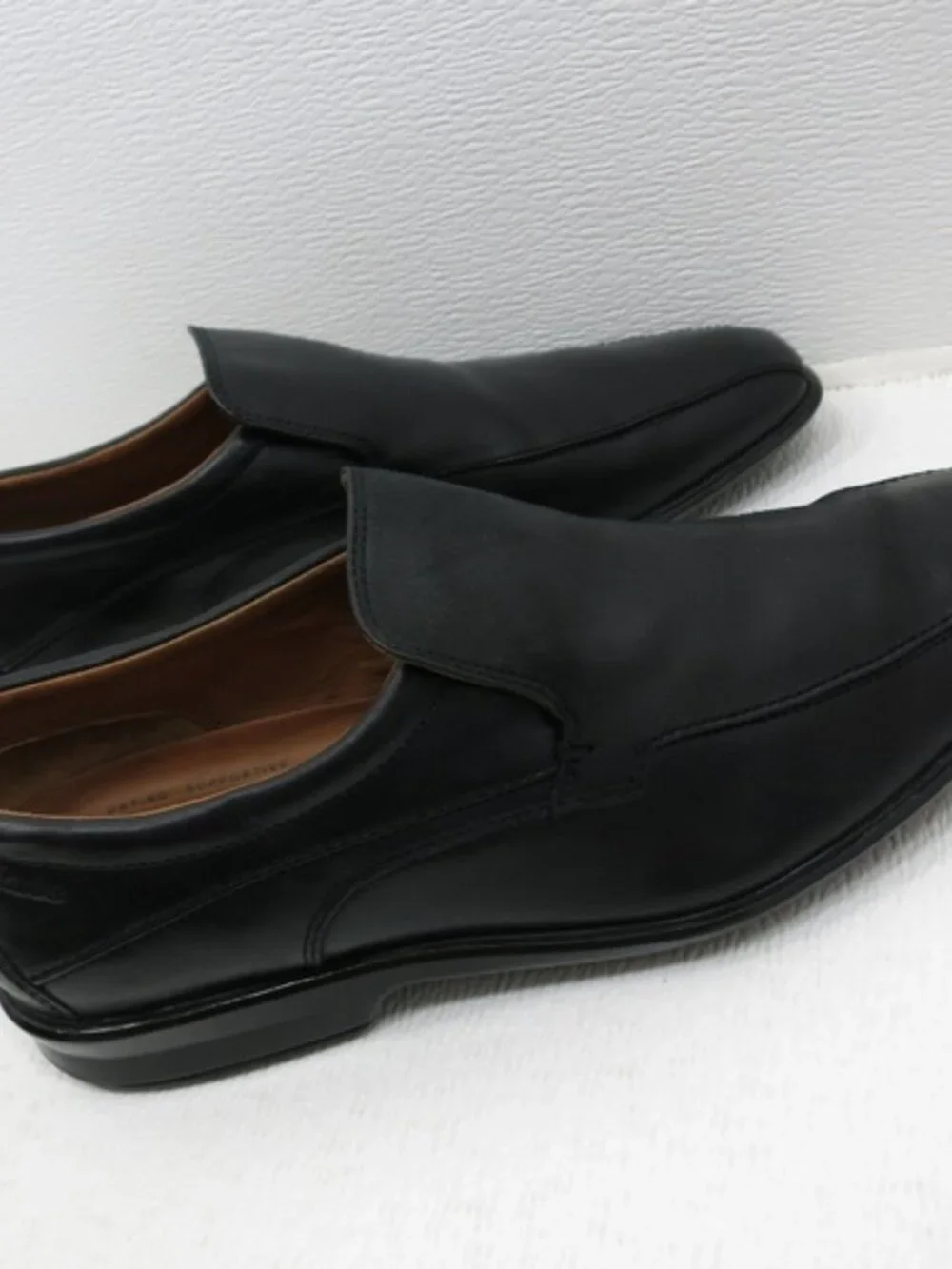 Clarks Flexlight Black Leather Loafers Comfort Dress Footwear Men's Shoes 10 M